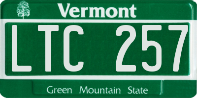 VT license plate LTC257