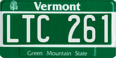 VT license plate LTC261