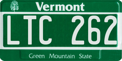 VT license plate LTC262