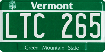 VT license plate LTC265