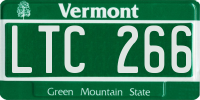 VT license plate LTC266