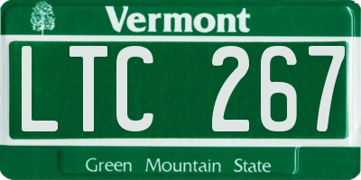 VT license plate LTC267