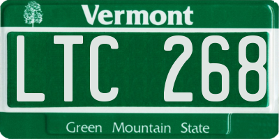 VT license plate LTC268