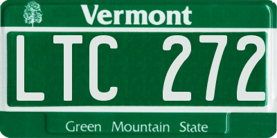 VT license plate LTC272