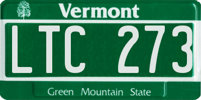 VT license plate LTC273