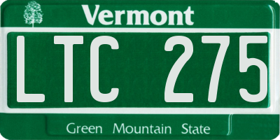 VT license plate LTC275