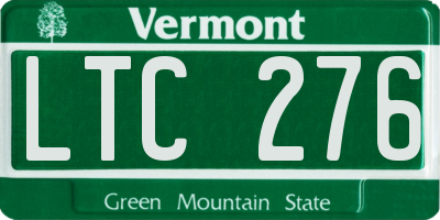 VT license plate LTC276