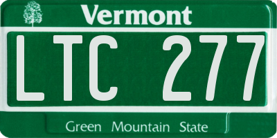 VT license plate LTC277
