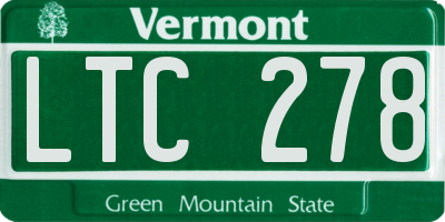 VT license plate LTC278