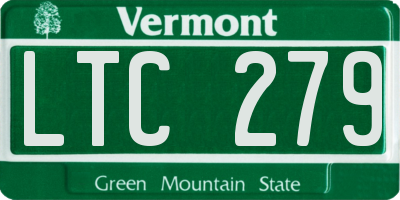 VT license plate LTC279