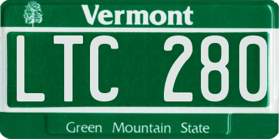 VT license plate LTC280
