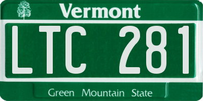 VT license plate LTC281