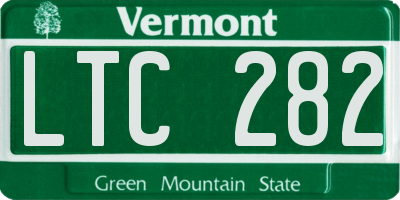 VT license plate LTC282