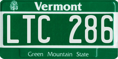 VT license plate LTC286