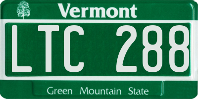 VT license plate LTC288
