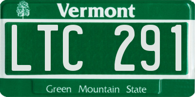 VT license plate LTC291