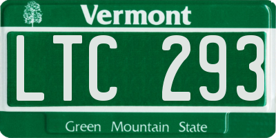 VT license plate LTC293