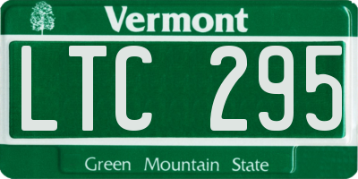 VT license plate LTC295