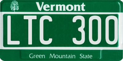 VT license plate LTC300