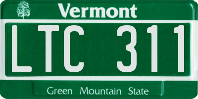 VT license plate LTC311