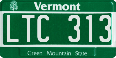 VT license plate LTC313