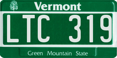 VT license plate LTC319