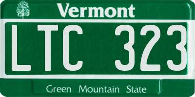 VT license plate LTC323