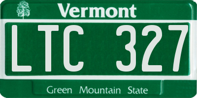 VT license plate LTC327
