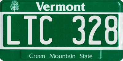 VT license plate LTC328