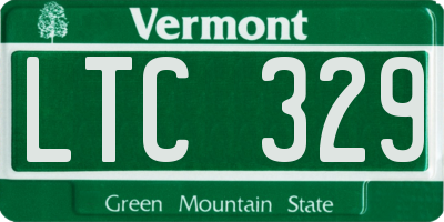 VT license plate LTC329