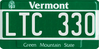 VT license plate LTC330