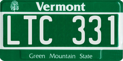 VT license plate LTC331
