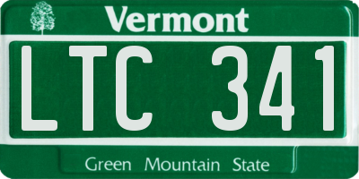 VT license plate LTC341