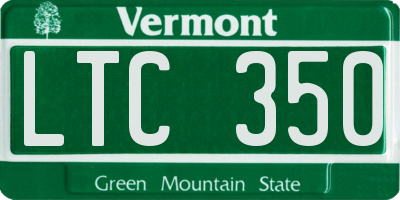 VT license plate LTC350