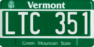 VT license plate LTC351