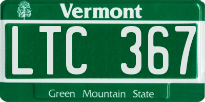 VT license plate LTC367