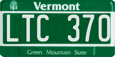 VT license plate LTC370