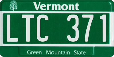 VT license plate LTC371