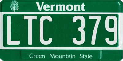 VT license plate LTC379
