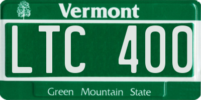 VT license plate LTC400