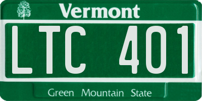 VT license plate LTC401