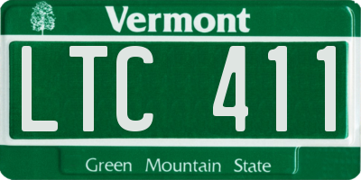 VT license plate LTC411