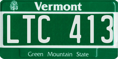 VT license plate LTC413