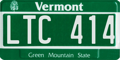 VT license plate LTC414
