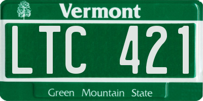 VT license plate LTC421