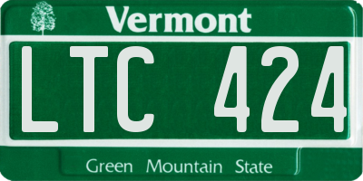 VT license plate LTC424
