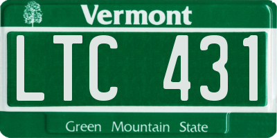 VT license plate LTC431