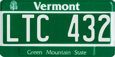 VT license plate LTC432
