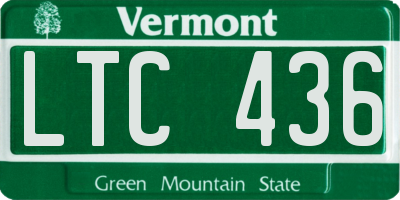 VT license plate LTC436