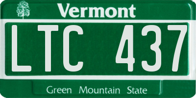 VT license plate LTC437
